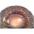Copper repousse decorative bowl with a stylized Art Nouveau pansy and leaf motif with a wide flared rim. The copper bowl...
