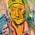 Vintage Fauvist Signed Original Oil Portrait Painting on Board For Sale - Image 12 of 12