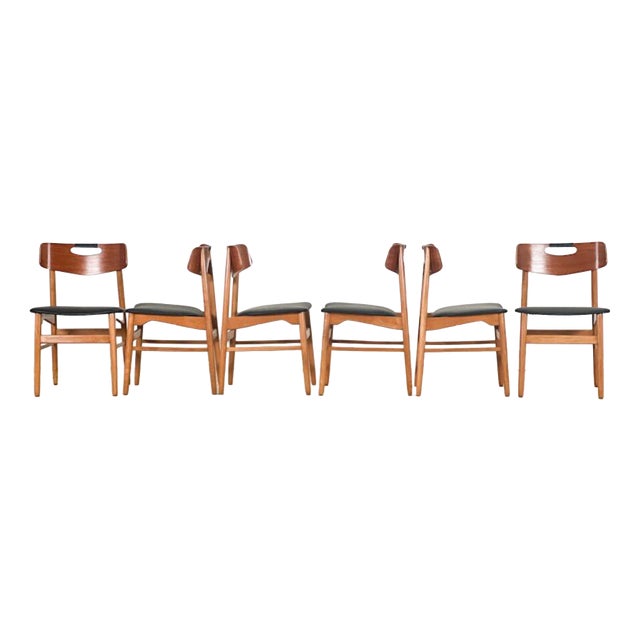 Vintage Chairs in Oak by Bramin, 1960, Set of 6 For Sale