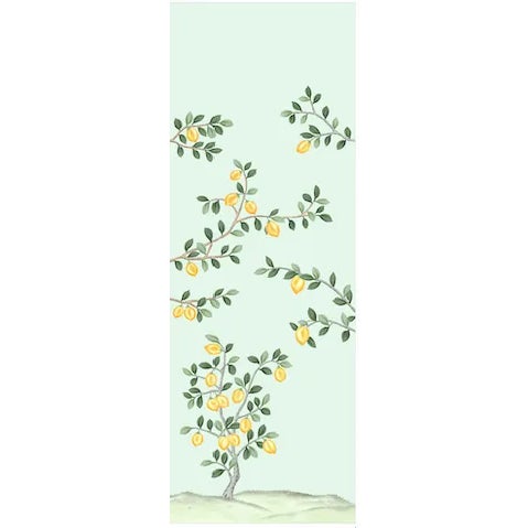 Paper 36" * H100"/Panel * 5ps, Baby Blue Lemon Tree Wallpaepr, Lemon Tree Wallpaper Muural, 5 Panels For Sale - Image 7 of 10