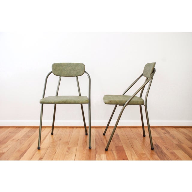 Retro Metal Folding Chairs A Pair Chairish
