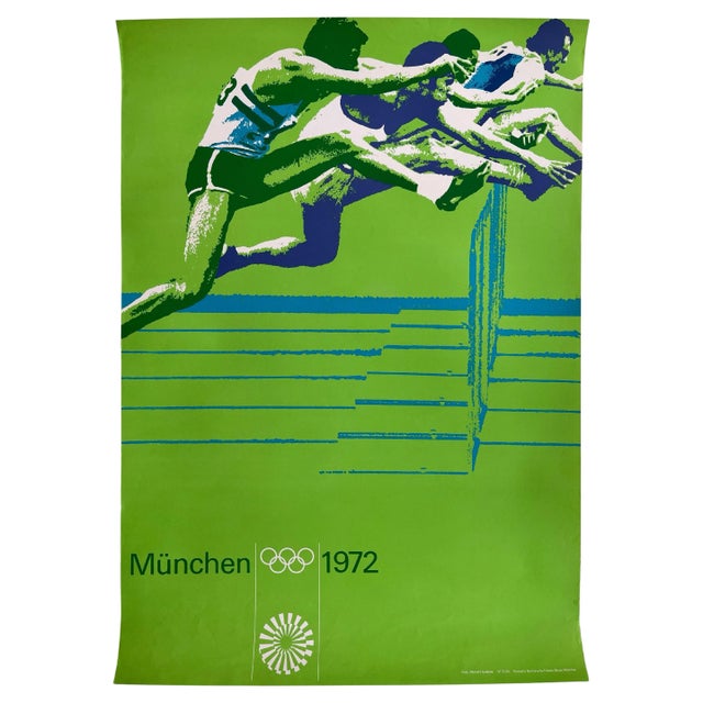 Munich Olympic Games Running over Obstacles Poster by Otl Aicher, 1972 For Sale - Image 6 of 6