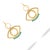 Cleopatra’s Eye Green Jade Gold Earrings, a Pair For Sale - Image 4 of 8
