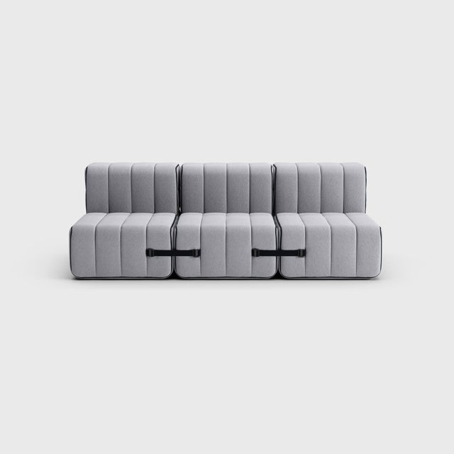 Contemporary Modular Sofa with Sleeping Function in Jet Fabric by Ambivalenz, Set of 6 For Sale - Image 3 of 18