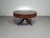 Mahogany Victorian " Heldense " Coffee table / Drum table with leather top on brass wheels. '80s Wide 112 Height 55 cm