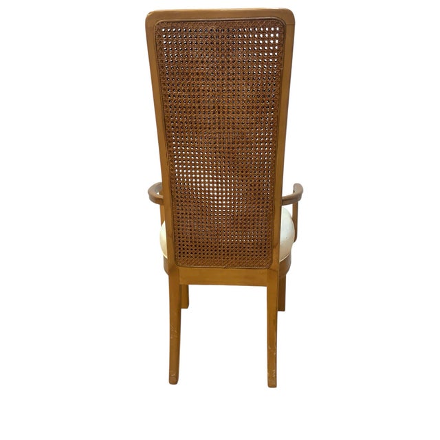 Wood MCM American of Martinsville Cane Dining Chairs - 6 For Sale - Image 7 of 12
