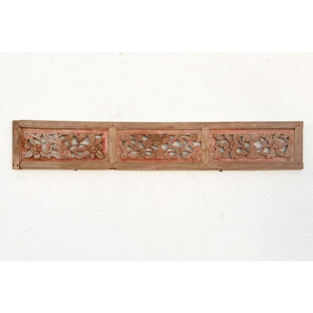 Rustic Rustic Rouge, Antique Architectural Panel For Sale - Image 3 of 6