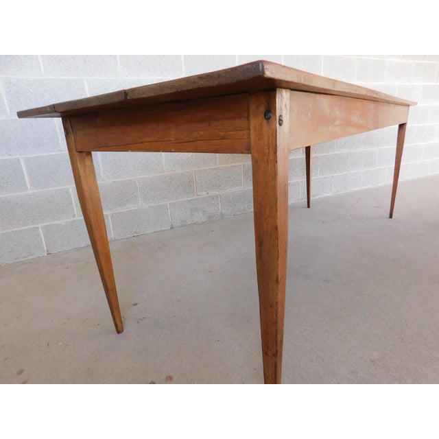 Brown Antique Shaker Farmhouse Style Dining Table 82.5"w For Sale - Image 8 of 15