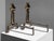 Art Deco Neoclassical Bronze Andirons, France, 1950, Set of 2 For Sale - Image 12 of 14