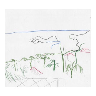 1990s Norbert Voelkel Mediterranean Drawing For Sale