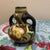 Art Deco Vintage Gouda Art Deco Hand-Painted Double-Handled Small Vase For Sale - Image 3 of 10