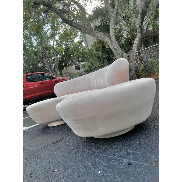 Animal Skin Vintage Serpentine Cloud Sofa | by Vladimir Kagan for Directional For Sale - Image 7 of 18