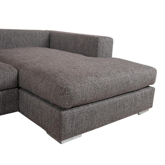 Cenova Set Fabric Corner Sofa and Ottoman in Grey by BoConcept, Set of 2 For Sale - Image 10 of 18