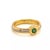 Contemporary Cartier 18k Tri Color Gold Emerald Stack Band Ring W/Cert - Size 6 For Sale - Image 3 of 8