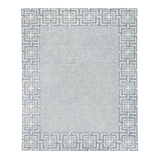 Exquisite Rugs Melbourne Handtufted Wool & Cotton Aqua - 12'x15' For Sale