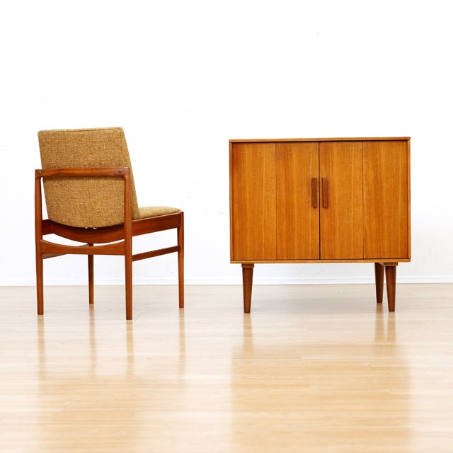 Wood 1960s Mid Century Record Storage Cabinet For Sale - Image 7 of 9