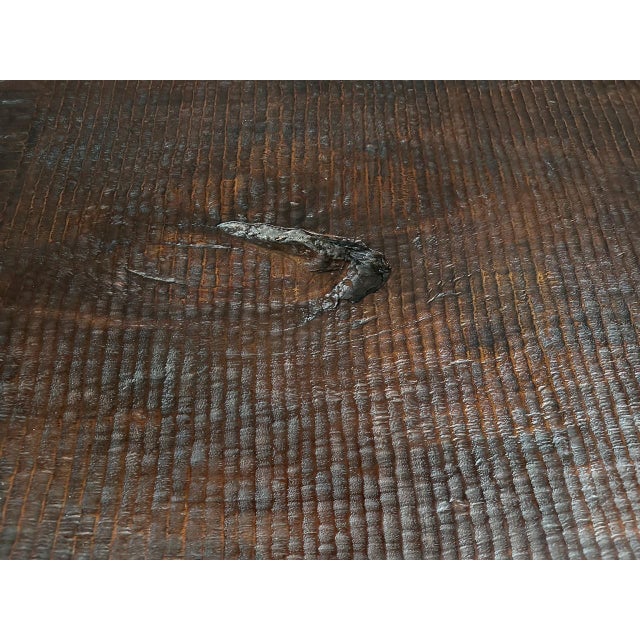 Andrianna Shamaris Impressive Teak Wood minimalist Hand Carved Coffee Table For Sale In New York - Image 6 of 18