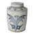 Blue & White Porcelain Palm Leaf Tea Jar For Sale
