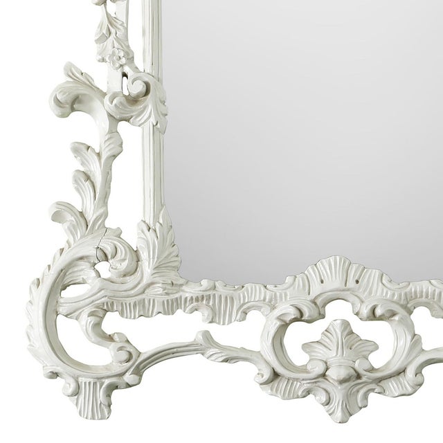 Chinoiserie Chinoiserie Hand Carved and Painted Pagoda Mirror For Sale - Image 3 of 3