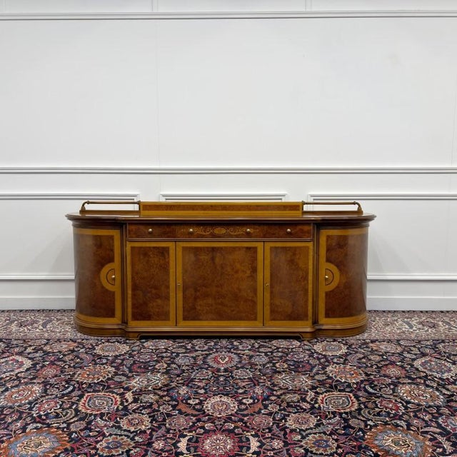 Classic Italian Office Cabinet Sideboard For Sale - Image 3 of 18