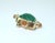 Metal Francesca Romana Gold Plated Clip-on Earrings With Emerald Green Glass For Sale - Image 7 of 11