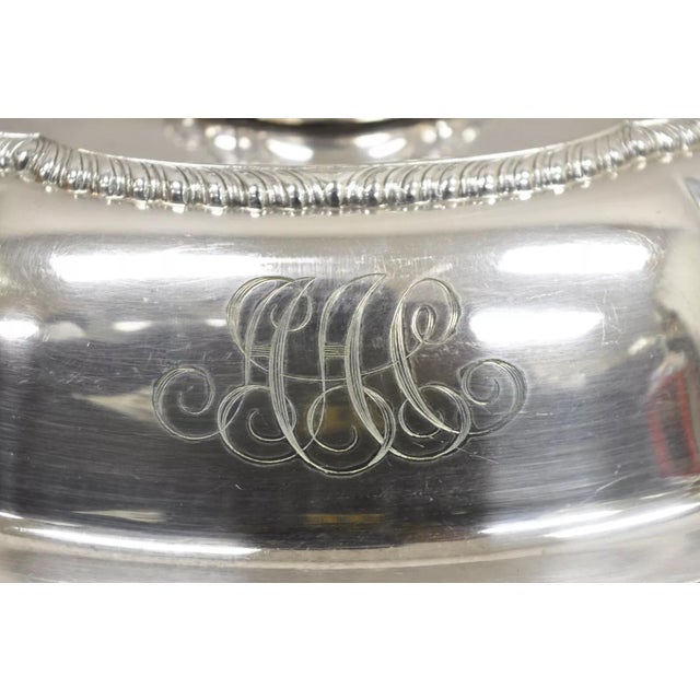 Victorian Antique Gm Co Victorian Silver Plated Covered Vegetable Dish Serving Platter For Sale - Image 3 of 11
