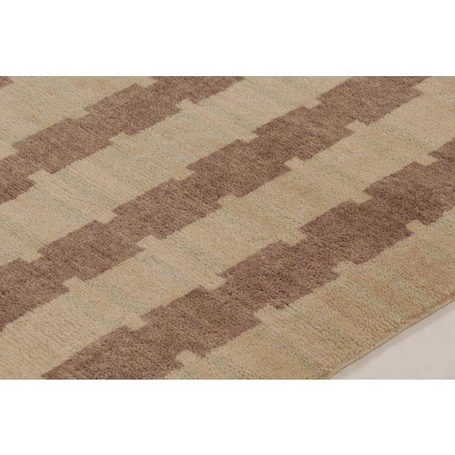 Late 20th Century Contemporary Scandinavian Style Geometric Beige, Green & Blue Wool Rug by Rug & Kilim For Sale - Image 5 of 10