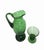 Mid-Century Modern Vintage Hand-Blown Czech Bohemian Emerald Green Glass Pitcher & Matching Goblet For Sale - Image 3 of 4