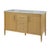 Mid-Century Modern Bianca 60 in. W Wood & Marble Double Sink Bathroom Vanity, Light Oak For Sale - Image 3 of 11