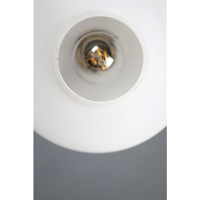 Wood Mid-Century Modern Danish Glass Pendant Lamps with Teak Top, 1960s, Set of 3 For Sale - Image 7 of 11