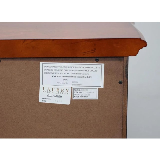 Serpentine Fronted American Hardwood Chest of Drawers from Ralph Lauren For Sale - Image 17 of 18