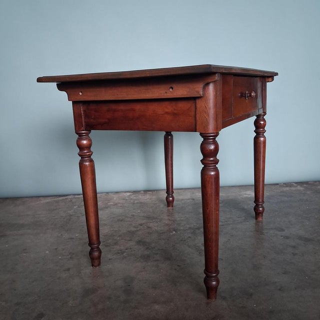 Antique Gründerzeit Dark Stained Softwood Table For Sale - Image 3 of 13