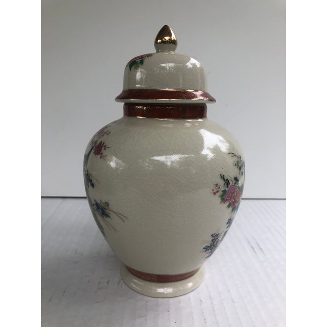 Oriental Japan Satsuma Porcelain Peacock Ginger Jar Vase Urn Chairish