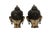 Figurative Brass Buddha Head Figurines; Bookends For Sale - Image 3 of 7