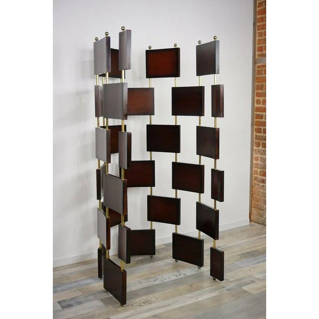 Vintage Wooden and Brass Room Divider For Sale - Image 17 of 18