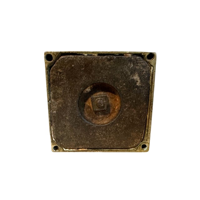 Antique 19th Century Regency Bronze Figural Lady W/Basket Candlestick Holder For Sale - Image 6 of 6