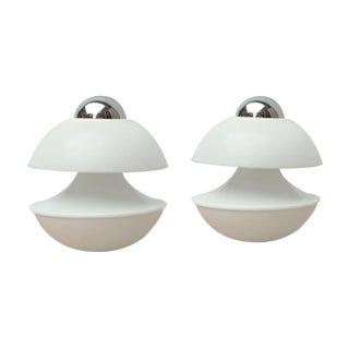 Mid-Century German Space Age Mushroom Table or Wall Lamp by Klaus Hempel for Kaiser Leuchten, 1970s, Set of 2 For Sale
