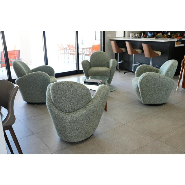 Michael Wolk “Miami” Swivel Lounge Chairs — Set of Four, 1998 For Sale - Image 14 of 18