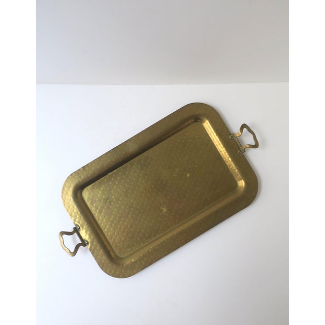 Brass Brass Tray With Handles, Entertaining or Vanity, Circa Mid-20th Century For Sale - Image 8 of 12