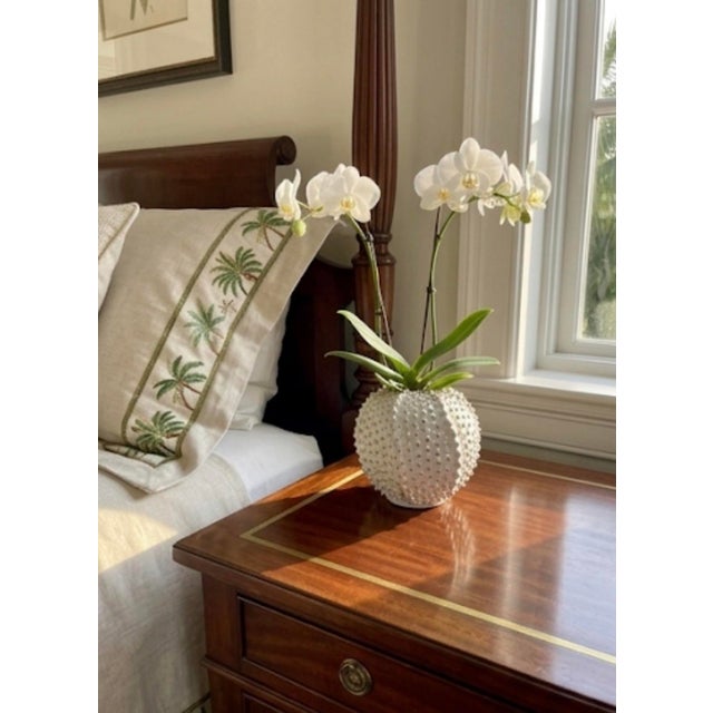 Vintage Coastal Ceramic Sea Urchin Bud Vase For Sale - Image 10 of 12
