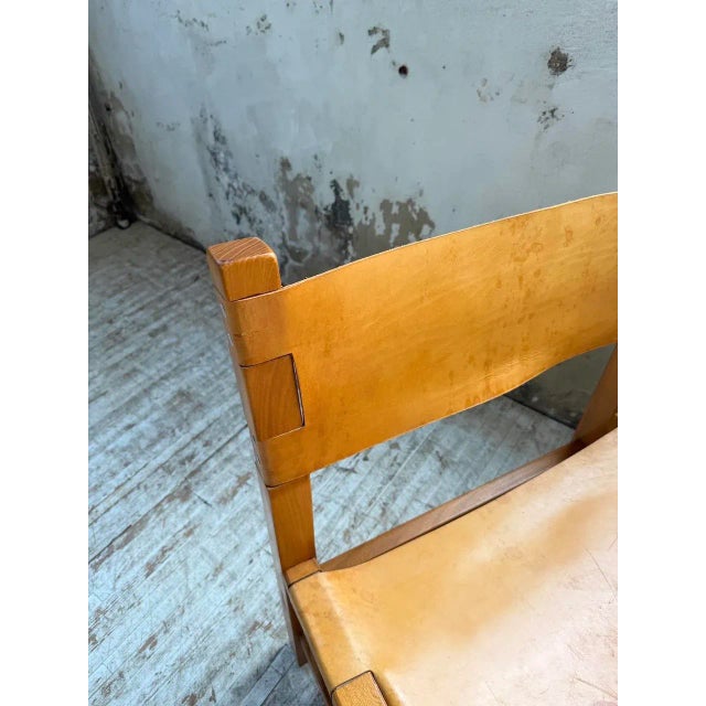 Elm and Leather Armchair from Maison Regain, 1960s For Sale - Image 15 of 18