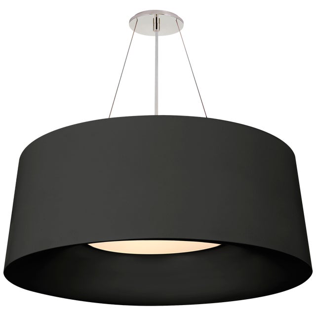 Barbara Barry for Visual Comfort Signature Halo Medium Hanging Shade in Matte Black For Sale