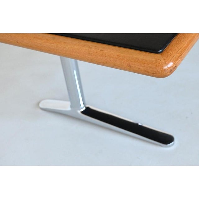 Leather and Oak Writing Desk by Warren Platner for Knoll, USA, 1970s For Sale - Image 12 of 17