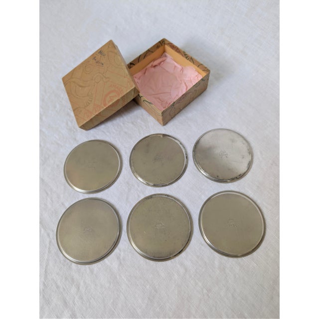 Mid-Century Modern Engraved Pewter Glass Coasters by Just Andersen, 1930s, Set of 12 For Sale - Image 3 of 16