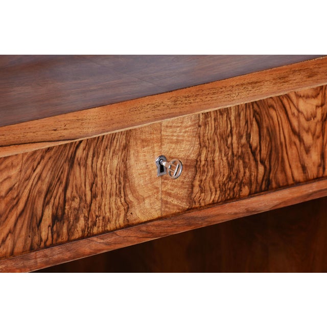 1930s Art Deco Walnut Writing Desk from Up Závody, Czech, 1930s For Sale - Image 5 of 18