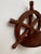 Brown Pair of Nautical Coastal Solid Wood Ship Wheel Wall Shelves For Sale - Image 8 of 9