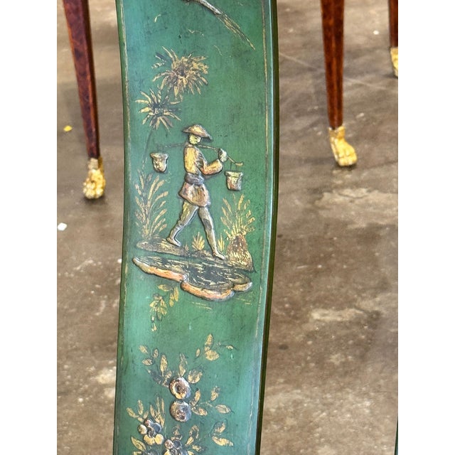 Vintage English Green Chinoiserie Chair For Sale In Dallas - Image 6 of 8