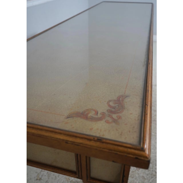 Theodore Alexander Eglomise Hollywood Regency Console Table For Sale - Image 11 of 18