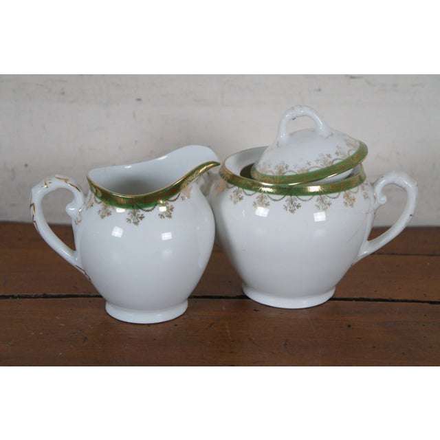 Antique Adolf Persch Ap Austria 18 Piece China Demitasse Tea, Coffee, Dessert & Casserole Set For Sale - Image 4 of 12