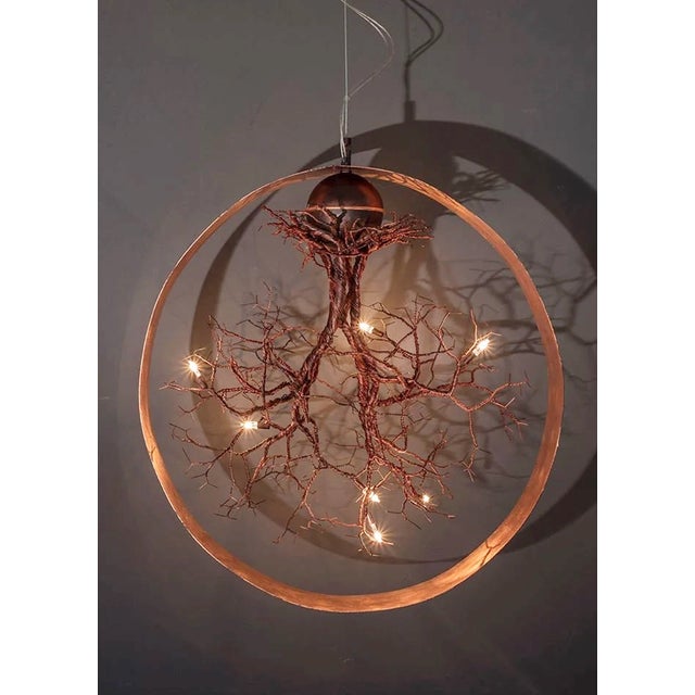 Circular Pendant Light by Frankie Cesare For Sale - Image 4 of 10